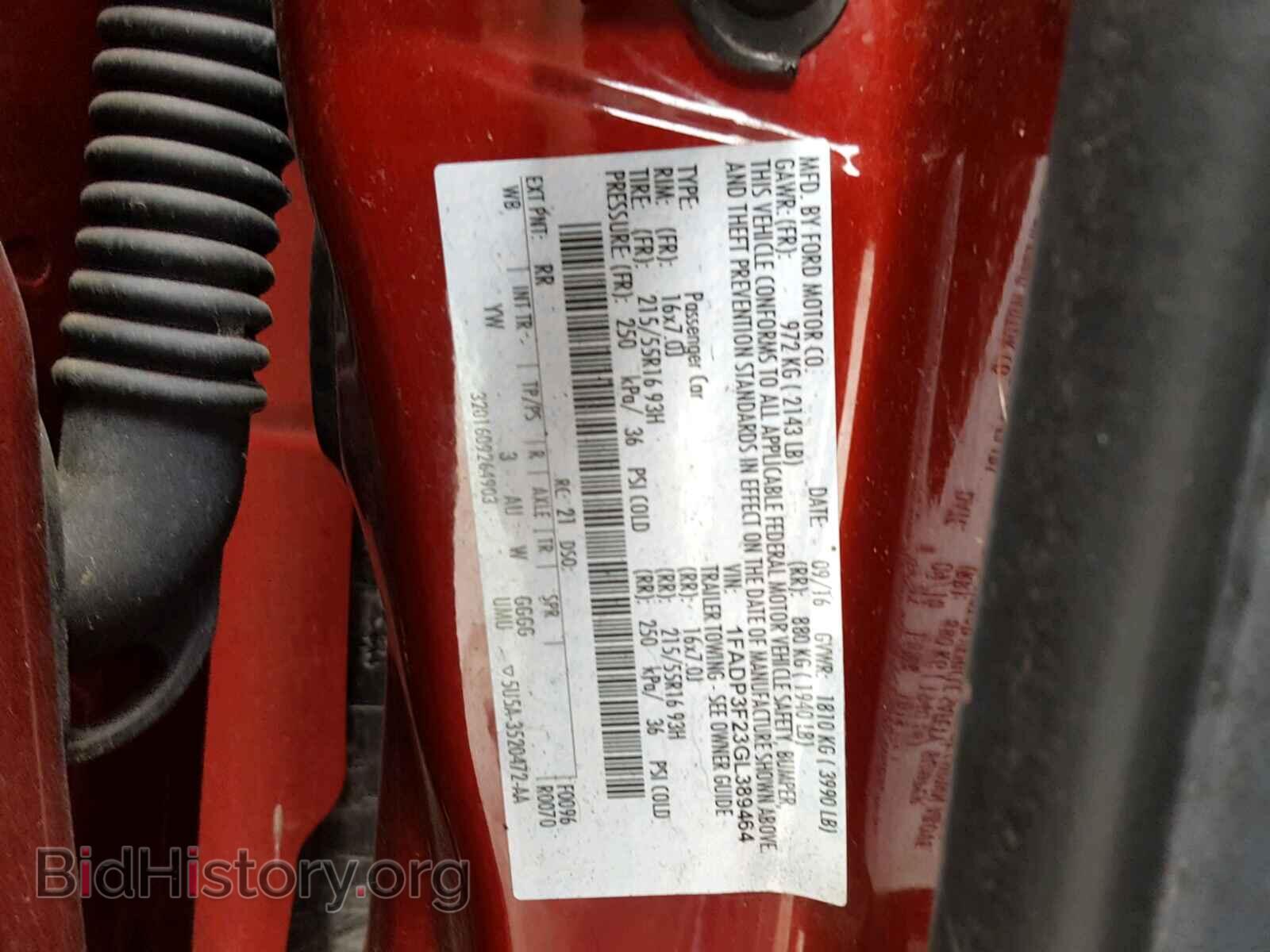 2016 FORD FOCUS - VIN: 1FADP3F23GL389464 - Photo 10