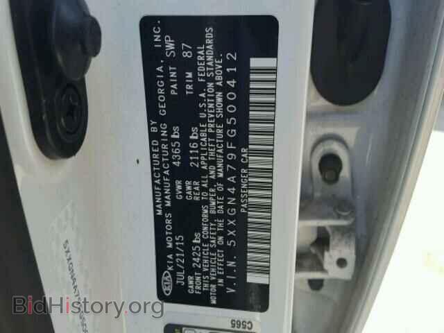 2015 KIA OPTIMA - VIN: 5XXGN4A79FG500412 - Photo 10