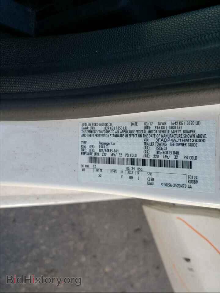 2017 FORD FIESTA - VIN: 3FADP4AJ1HM126300 - Фото 10