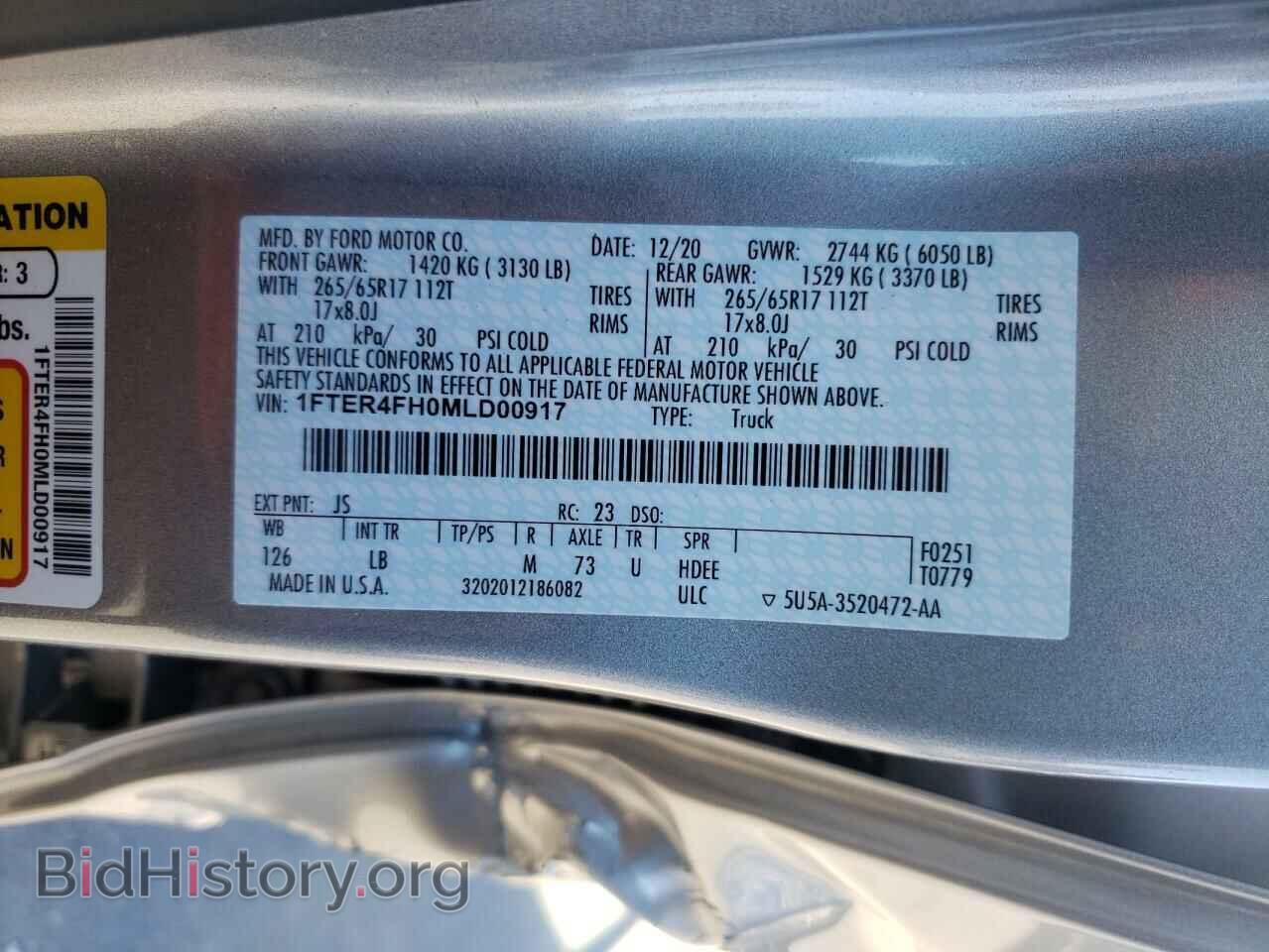 2021 FORD RANGER - VIN: 1FTER4FH0MLD00917 - Фото 10