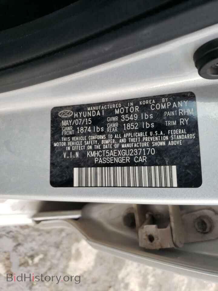2016 HYUNDAI ACCENT - VIN: KMHCT5AEXGU237170 - Фото 10