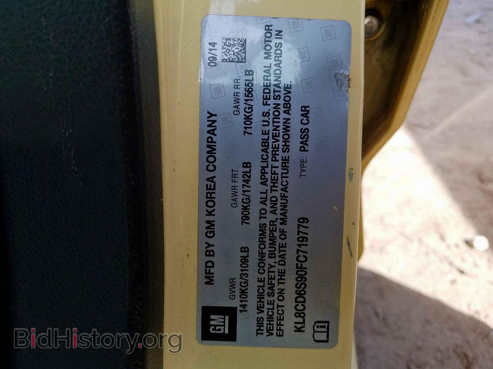 2015 CHEVROLET SPARK - VIN: KL8CD6S90FC719779 - Фото 10