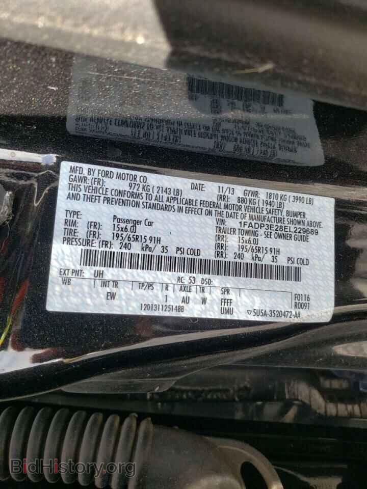 2014 FORD FOCUS - VIN: 1FADP3E28EL229689 - Фото 10