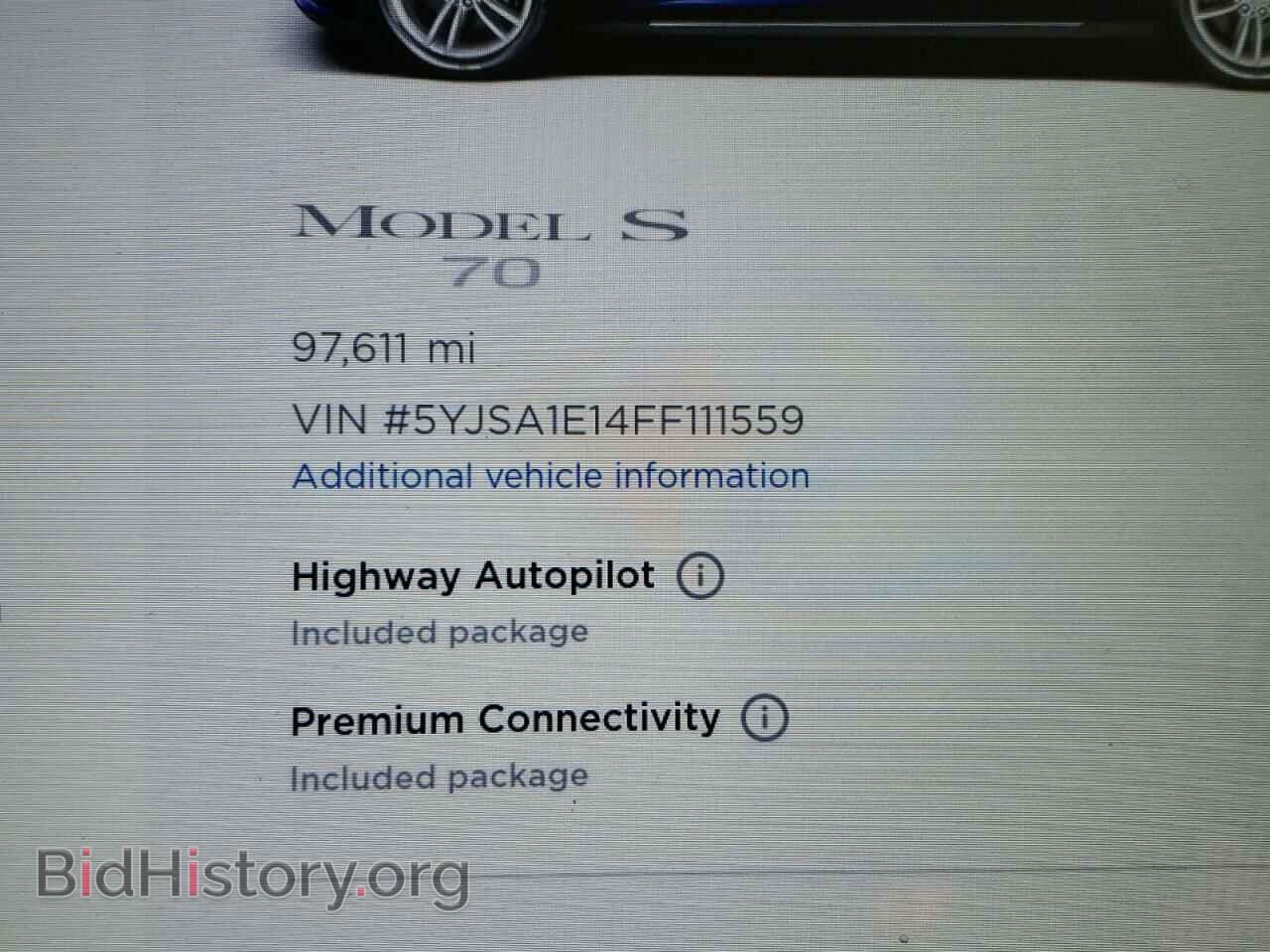 2015 TESLA MODEL S - VIN: 5YJSA1E14FF111559 - Фото 8