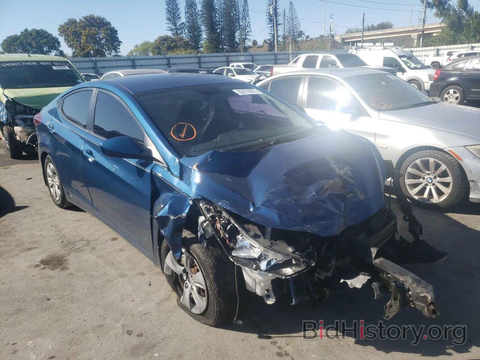 Photo KMHDH4AE6GU607319 - HYUNDAI ELANTRA 2016