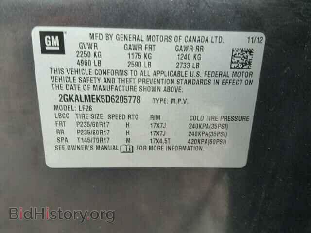 2013 GMC TERRAIN - VIN: 2GKALMEK5D6205778 - Photo 10