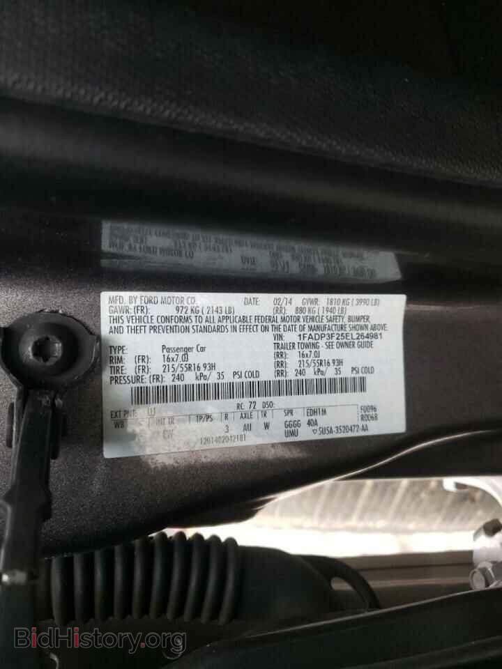 2014 FORD FOCUS - VIN: 1FADP3F25EL264981 - Фото 10