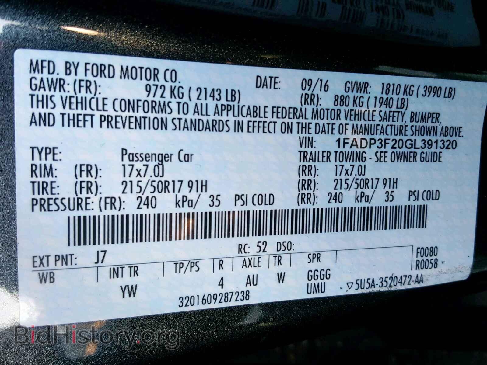 2016 FORD FOCUS SE - VIN: 1FADP3F20GL391320 - Фото 10