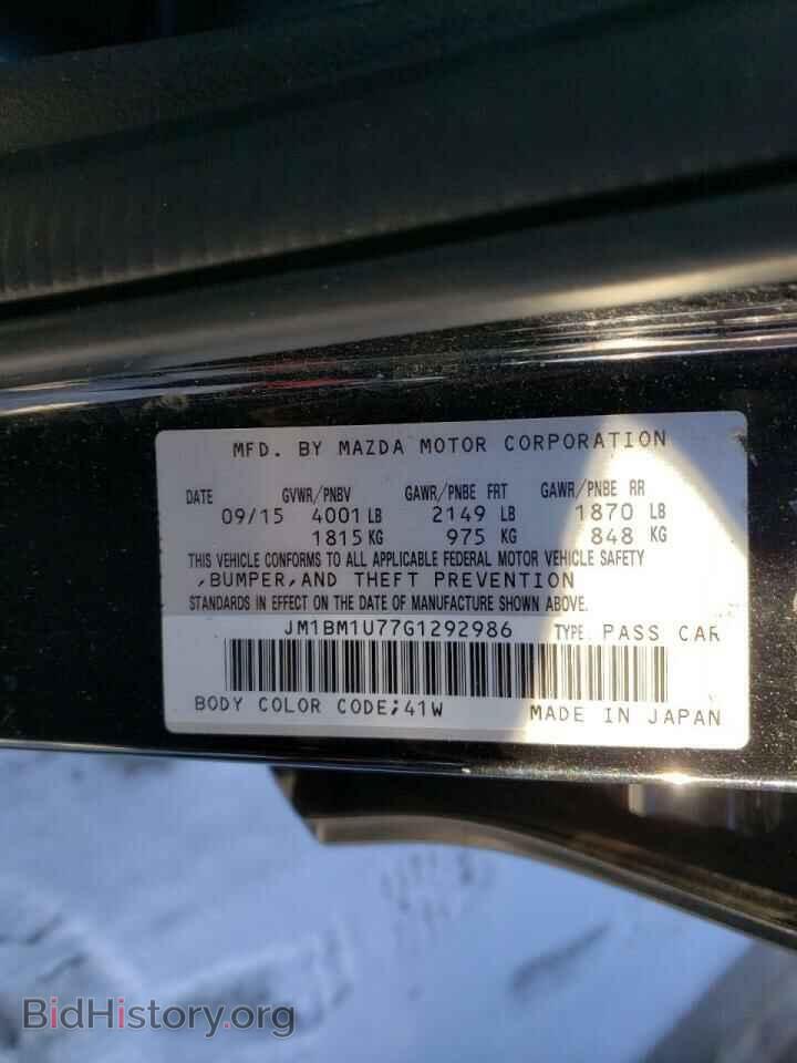 2016 MAZDA 3 - VIN: JM1BM1U77G1292986 - Фото 10