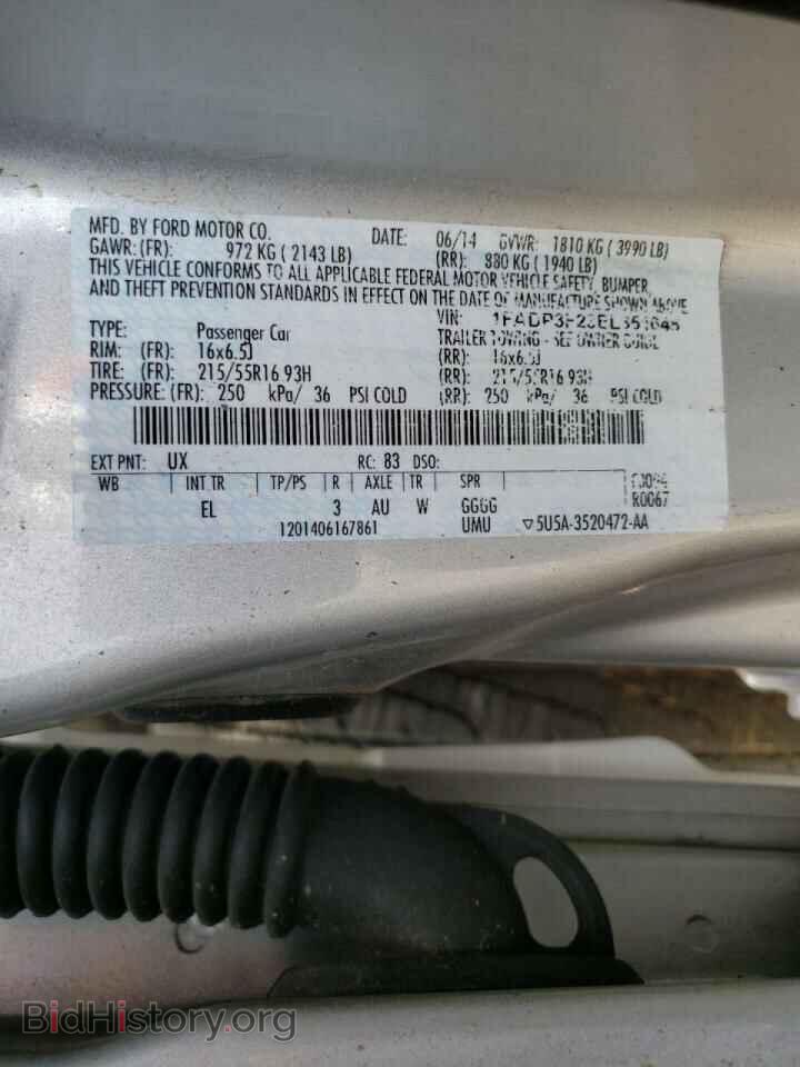 2014 FORD FOCUS - VIN: 1FADP3F23EL351648 - Фото 10
