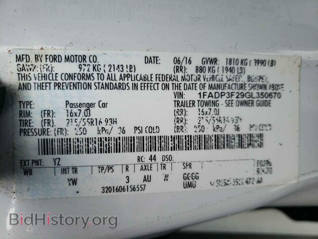 2016 FORD FOCUS - VIN: 1FADP3F29GL350670 - Фото 10