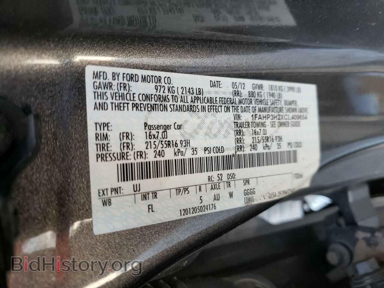 2012 FORD FOCUS - VIN: 1FAHP3H2XCL409654 - Фото 10