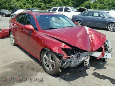 2007 Lexus IS350, burgundy — VIN JTHBE262075013552, Copart