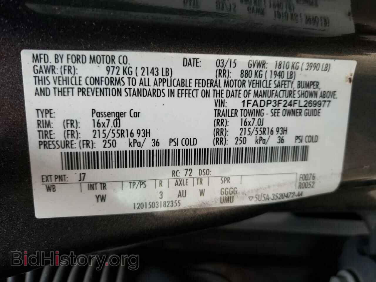 2015 FORD FOCUS - VIN: 1FADP3F24FL269977 - Фото 10