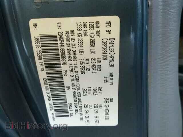 2006 DODGE CARAVAN - VIN: 2D4GP44L06R680876 - Фото 10