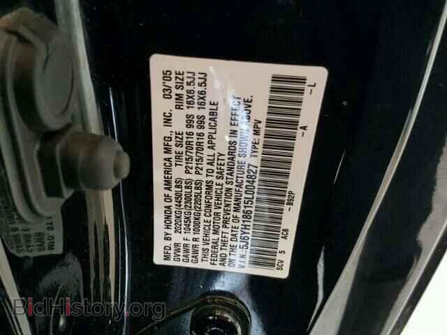 2005 HONDA ELEMENT - VIN: 5J6YH18615L004827 - Фото 10