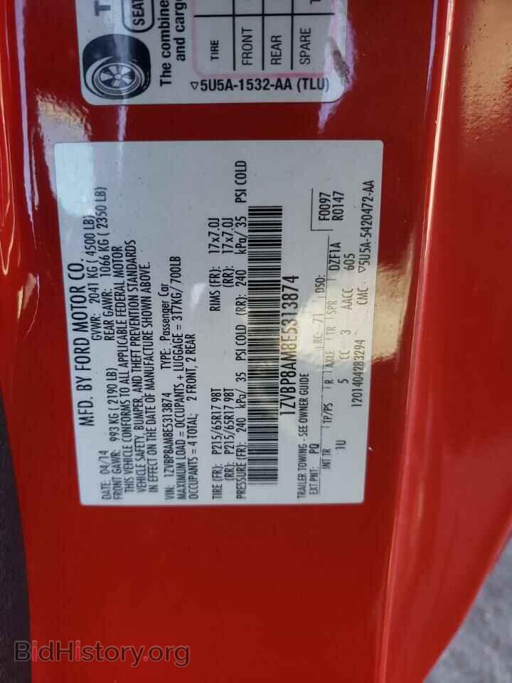 2014 FORD MUSTANG - VIN: 1ZVBP8AM8E5313874 - Фото 10