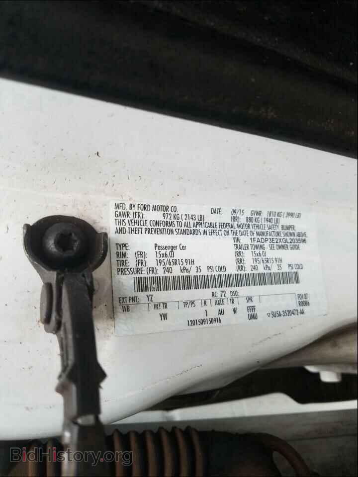 2016 FORD FOCUS - VIN: 1FADP3E2XGL203596 - Фото 10