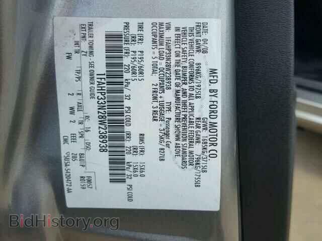 2008 FORD FOCUS - VIN: 1FAHP33N28W238938 - Фото 10