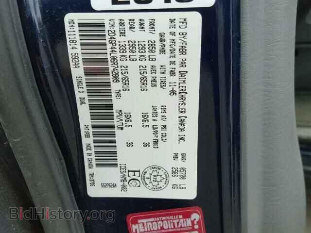 2006 DODGE CARAVAN - VIN: 2D4GP44L06R742809 - Фото 10