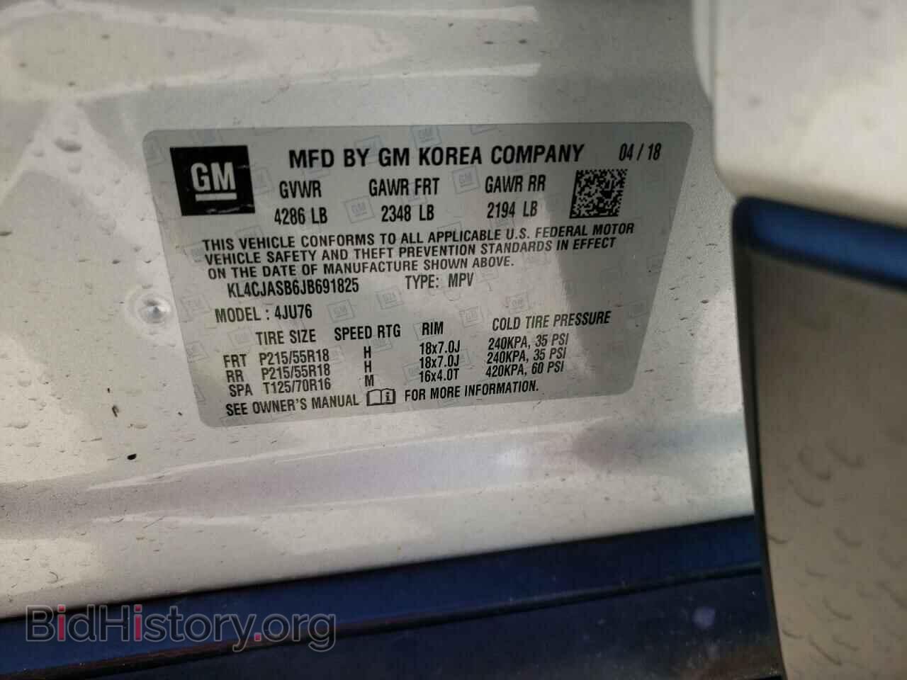 2018 BUICK ENCORE - VIN: KL4CJASB6JB691825 - Фото 10