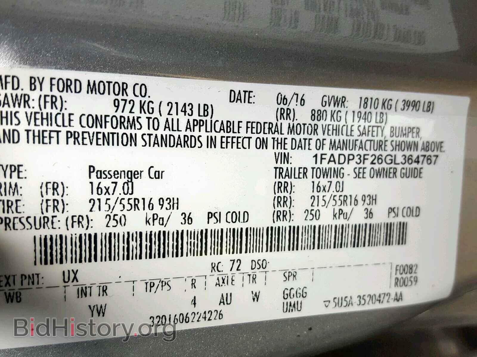 2016 FORD FOCUS SE - VIN: 1FADP3F26GL364767 - Фото 10
