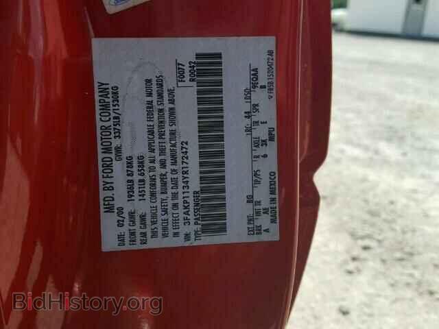 2000 FORD ESCORT - VIN: 3FAKP1134YR172472 - Фото 10