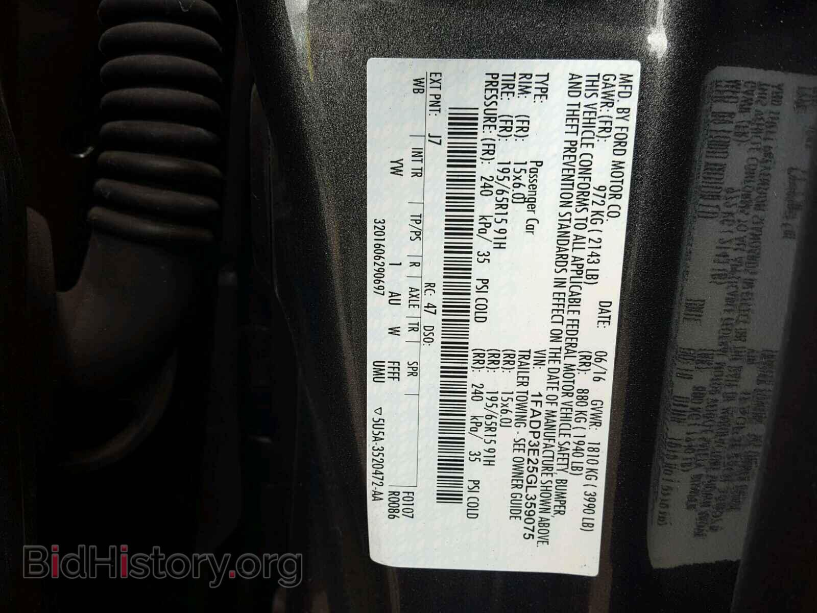 2016 FORD FOCUS - VIN: 1FADP3E25GL359075 - Photo 10