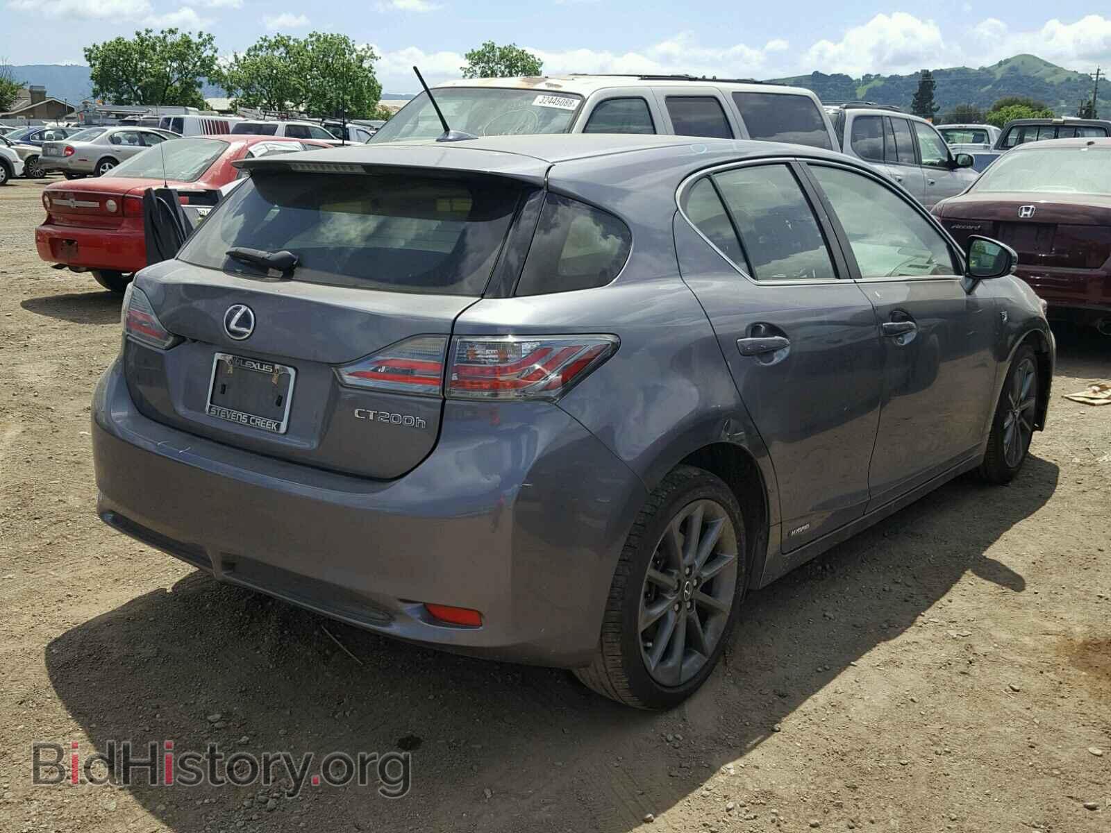 2012 LEXUS CT 200 - VIN: JTHKD5BH4C2096607 - Фото 4