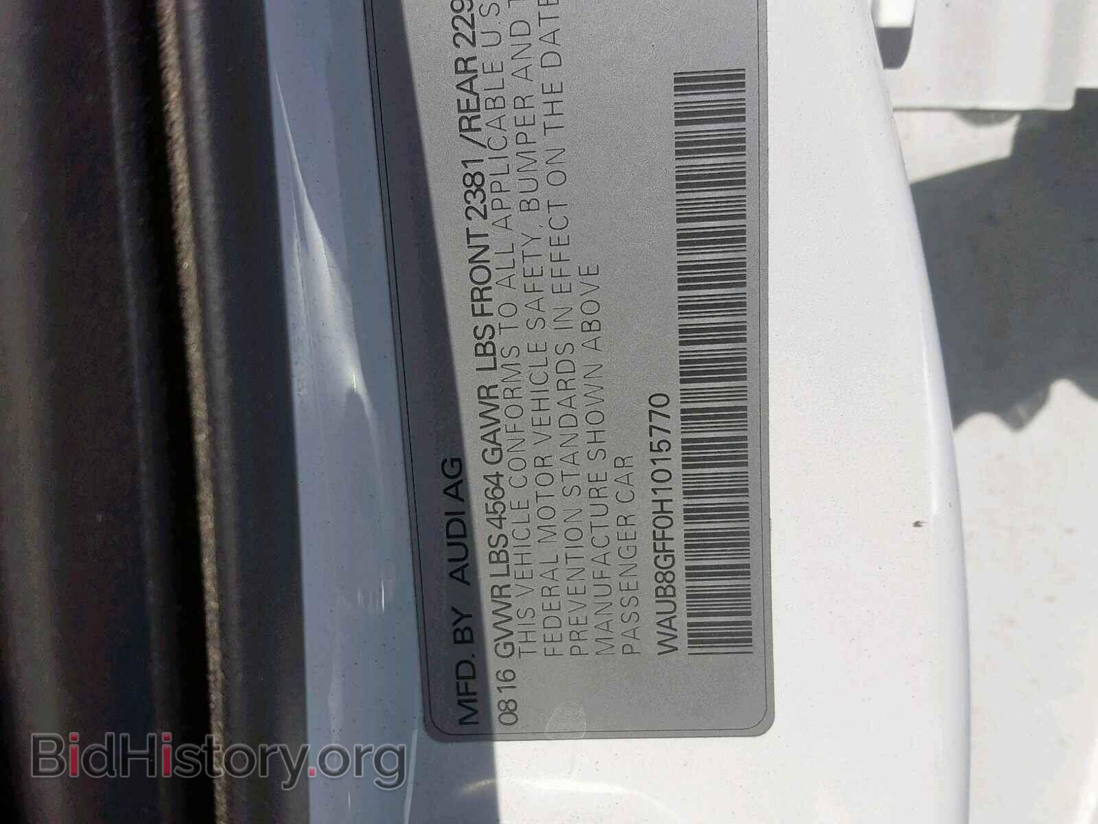 2017 AUDI A3 - VIN: WAUB8GFF0H1015770 - Фото 10