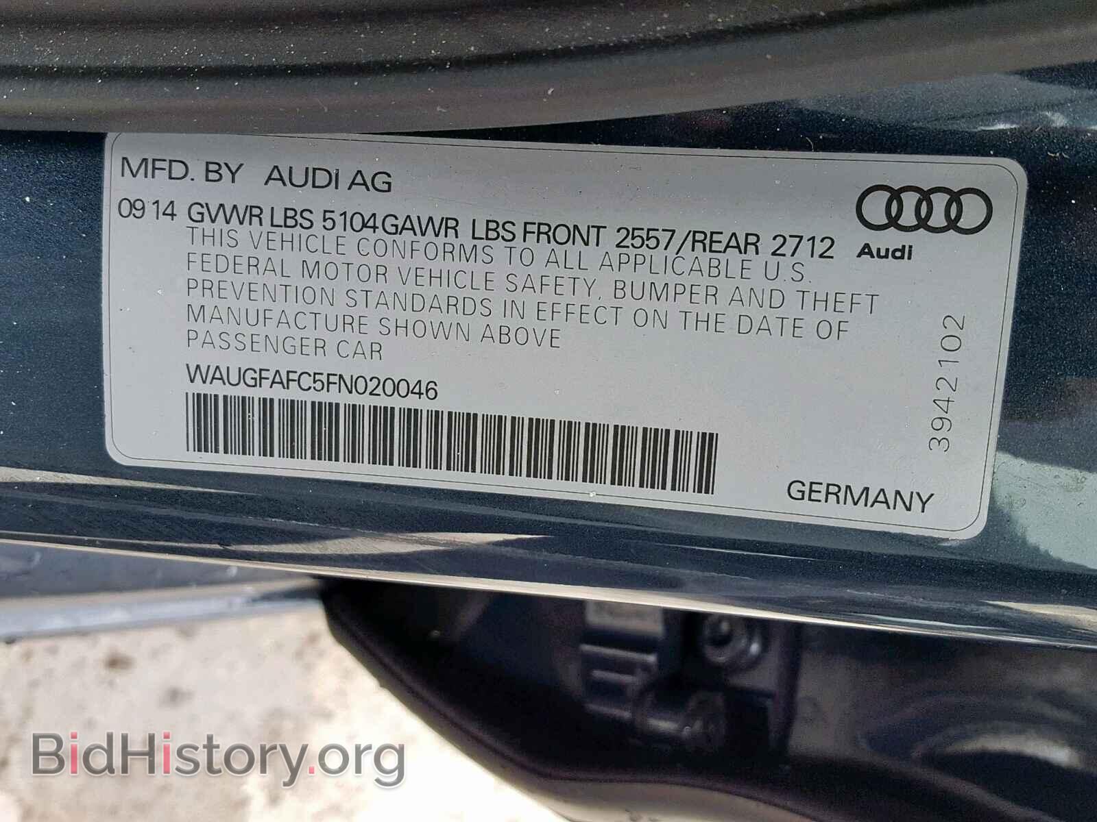 2015 AUDI A6 - VIN: WAUGFAFC5FN020046 - Photo 10