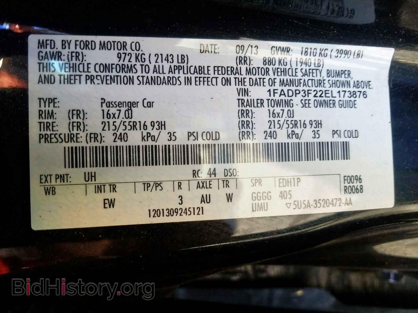 2014 FORD FOCUS - VIN: 1FADP3F22EL173876 - Photo 10