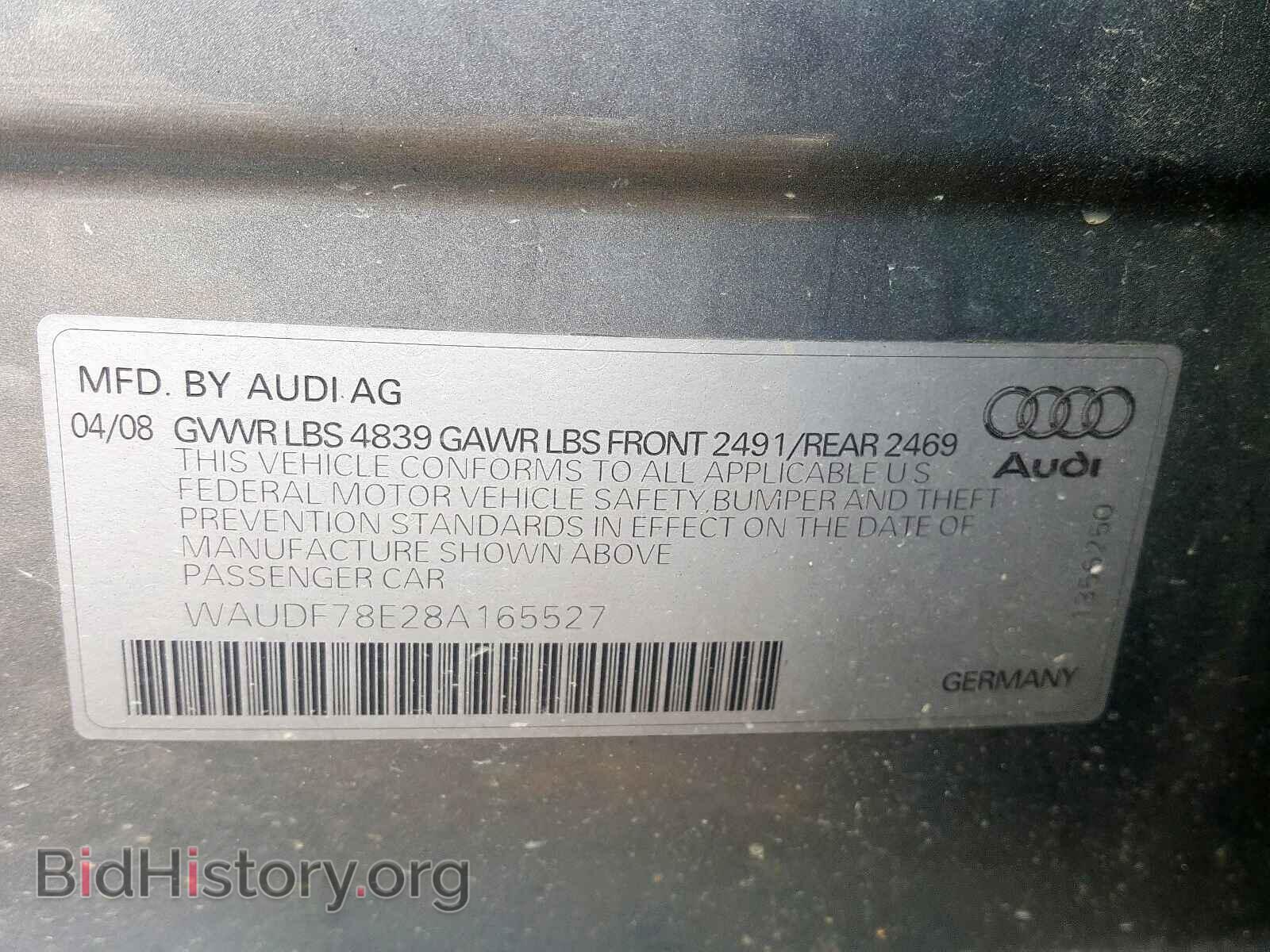 2008 AUDI A4 - VIN: WAUDF78E28A165527 - Photo 10