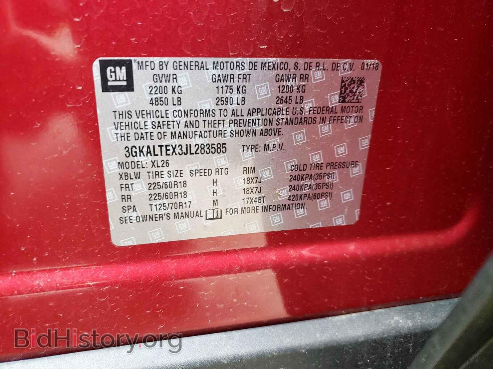 2018 GMC TERRAIN - VIN: 3GKALTEX3JL283585 - Фото 10