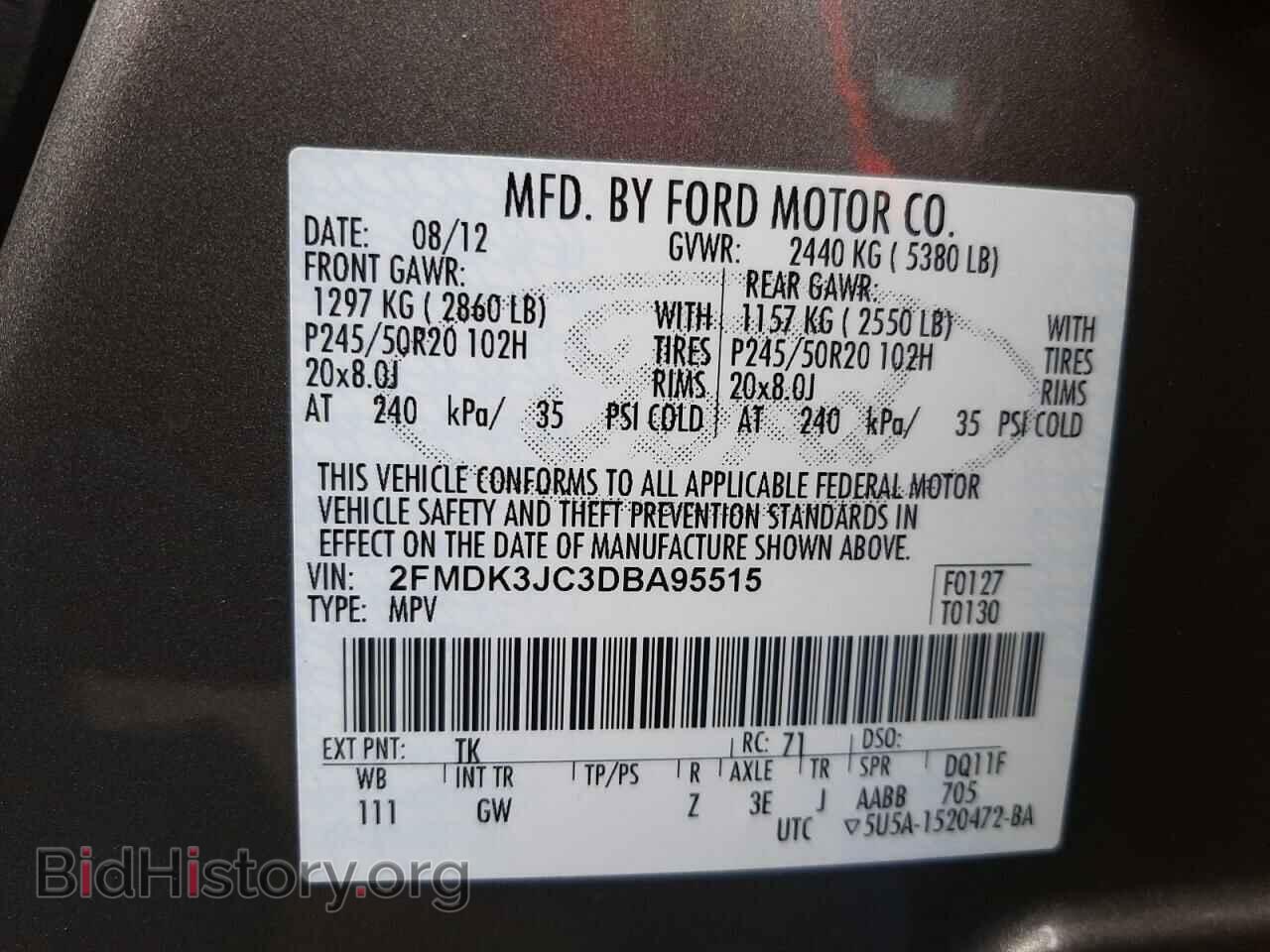 2013 FORD EDGE - VIN: 2FMDK3JC3DBA95515 - Photo 10