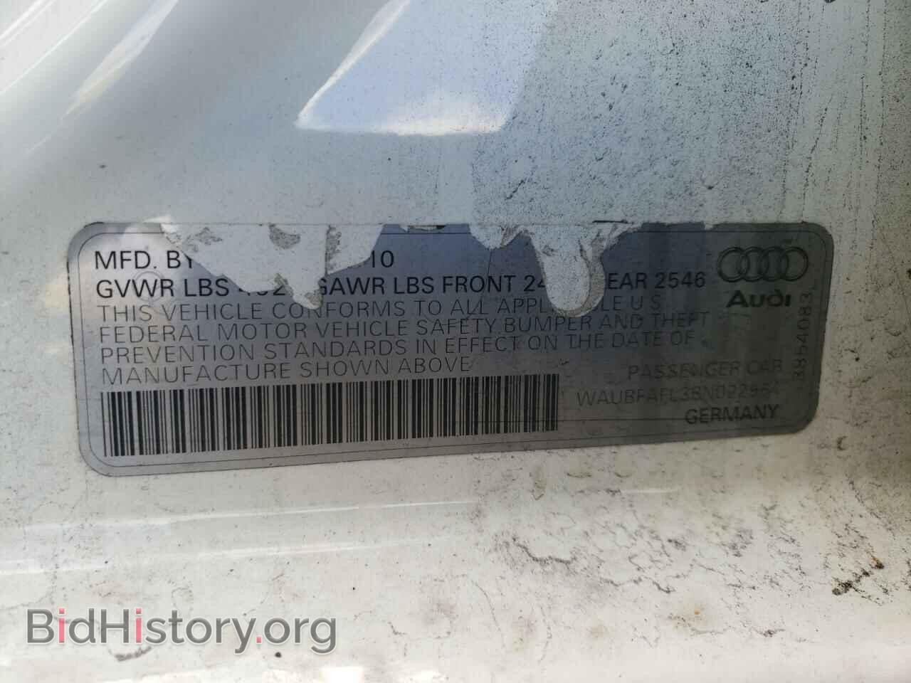 2011 AUDI A4 - VIN: WAUBFAFL3BN022964 - Фото 10