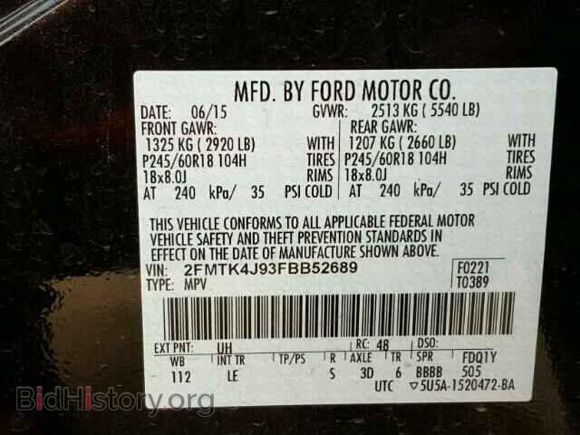2015 FORD EDGE - VIN: 2FMTK4J93FBB52689 - Photo 10