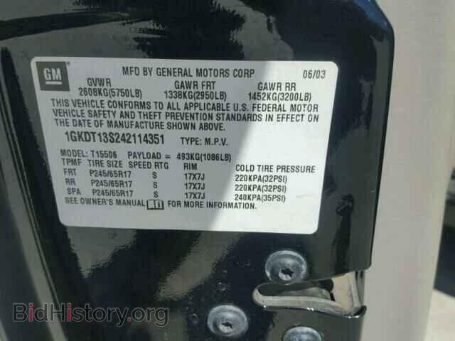 2004 GMC ENVOY - VIN: 1GKDT13S242114351 - Фото 10