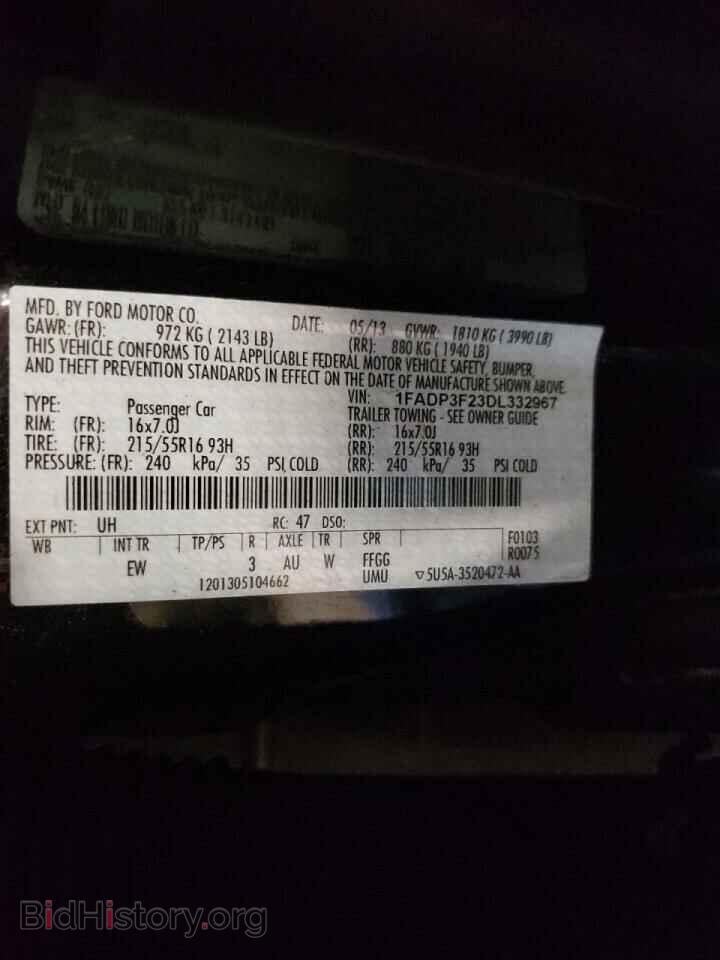 2013 FORD FOCUS - VIN: 1FADP3F23DL332967 - Photo 10