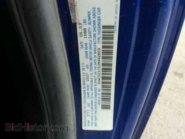 2003 VOLKSWAGEN BEETLE - VIN: 3VWCD21C53M442809 - Фото 10