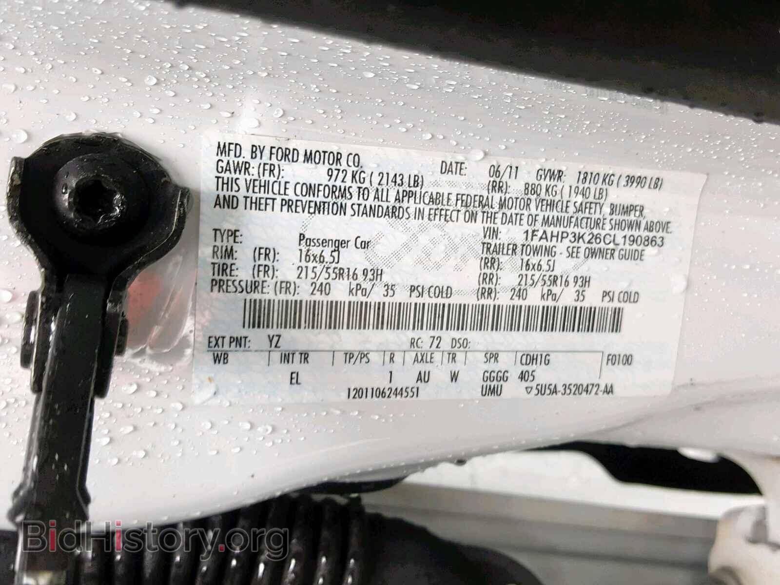 2012 FORD FOCUS SE - VIN: 1FAHP3K26CL190863 - Фото 10