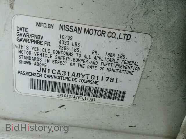 2000 NISSAN MAXIMA - VIN: JN1CA31A8YT011781 - Фото 10