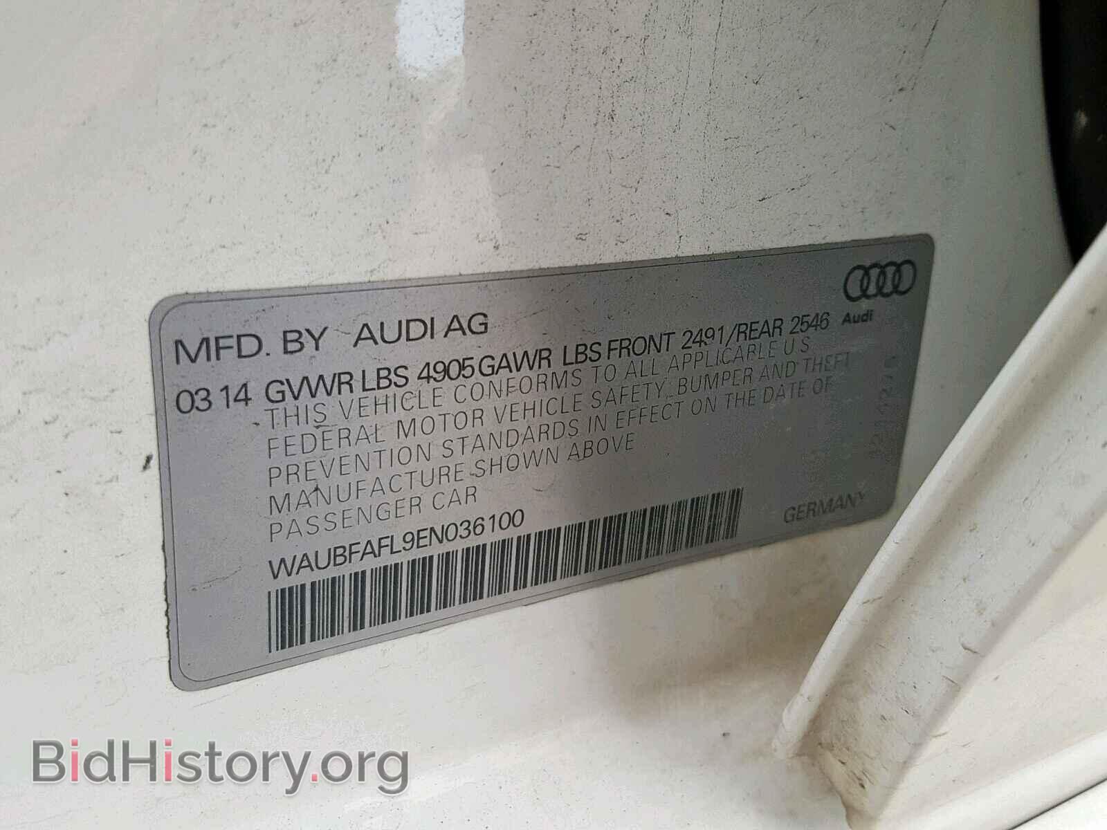 2014 AUDI A4 - VIN: WAUBFAFL9EN036100 - Photo 10