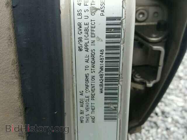 1998 AUDI A6 - VIN: WAUBA24B7WN148748 - Фото 10
