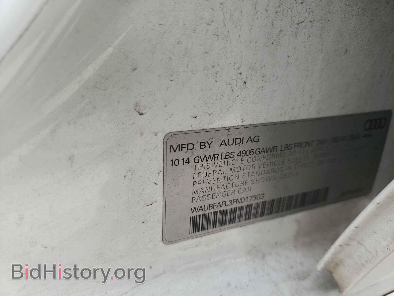 2015 AUDI A4 - VIN: WAUBFAFL3FN017303 - Фото 10