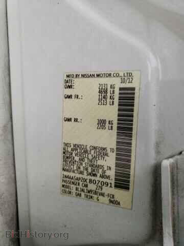 2013 NISSAN MAXIMA - VIN: 1N4AA5AP2DC807091 - Фото 10