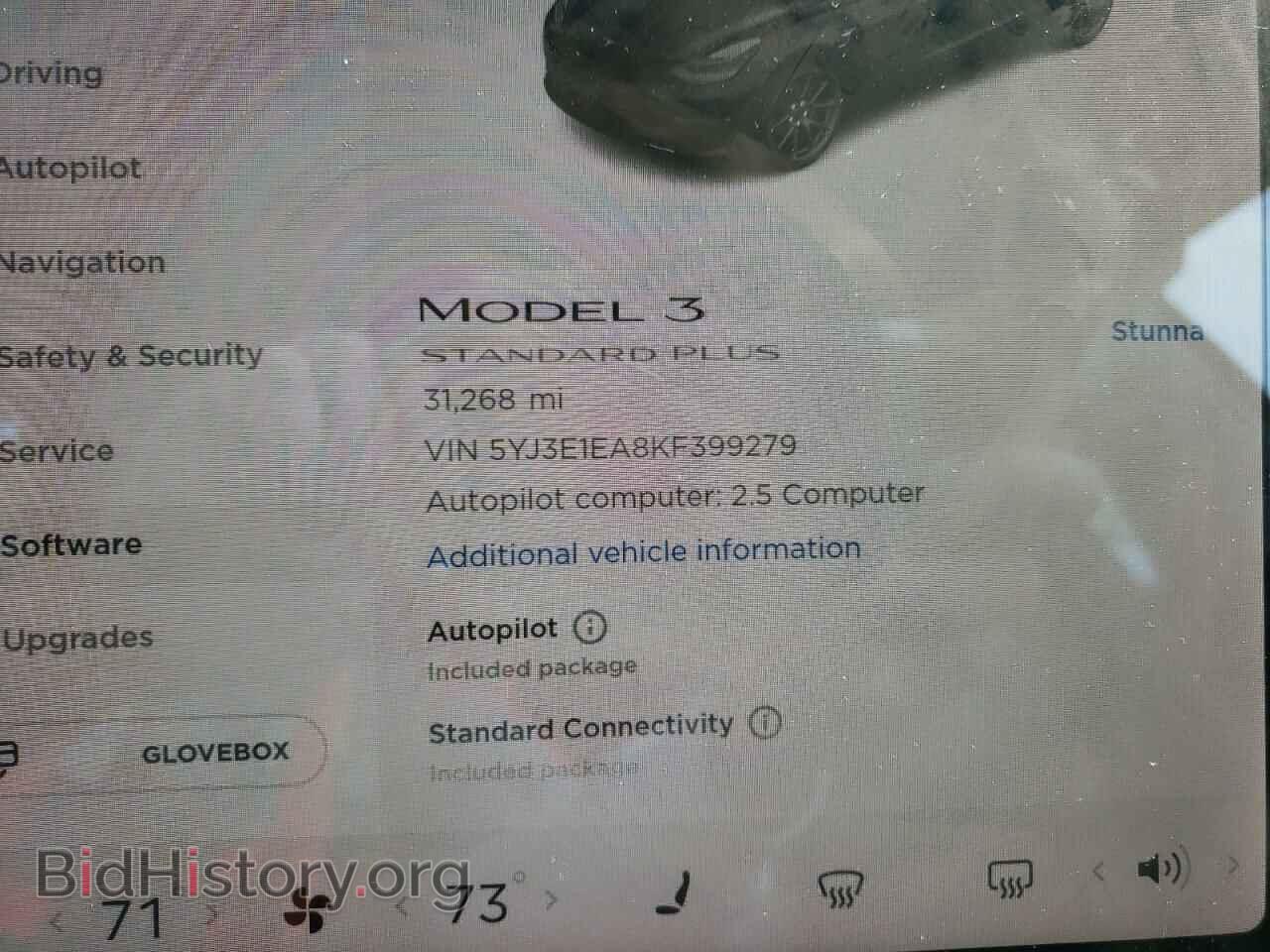 2019 TESLA MODEL 3 - VIN: 5YJ3E1EA8KF399279 - Фото 8