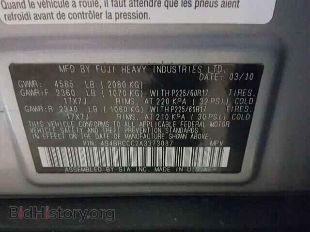 2010 SUBARU OUTBACK - VIN: 4S4BRCCC2A3373087 - Photo 10