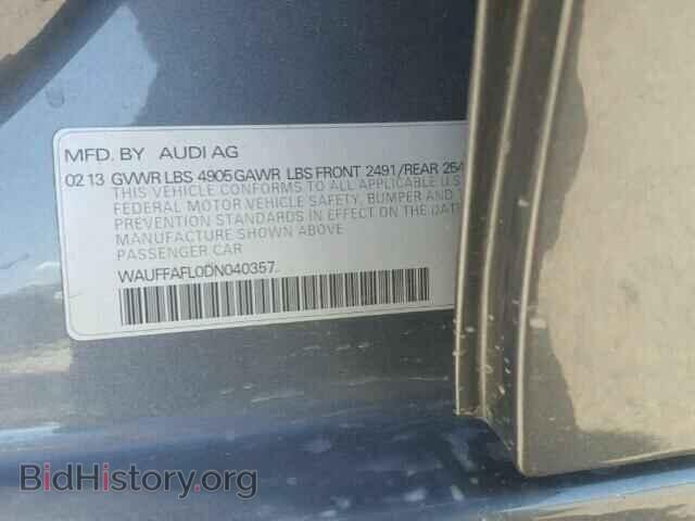 2013 AUDI A4 - VIN: WAUFFAFL0DN040357 - Фото 10