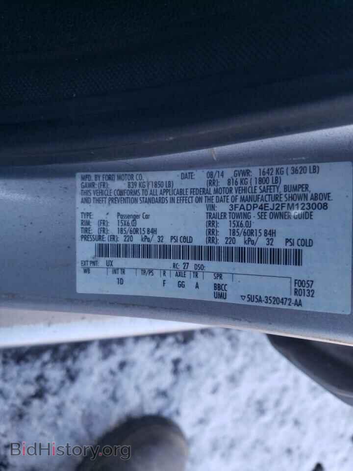 2015 FORD FIESTA - VIN: 3FADP4EJ2FM123008 - Фото 10